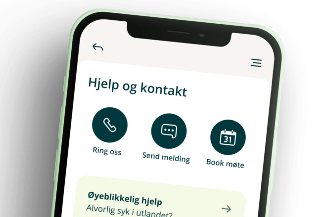 Illustrasjon av mobilbank der du kan velge å sende meldinger
